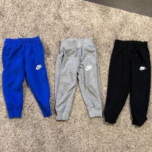 Nike Kids' Jogger Pants Trio - Blue, Gray, Black 3t